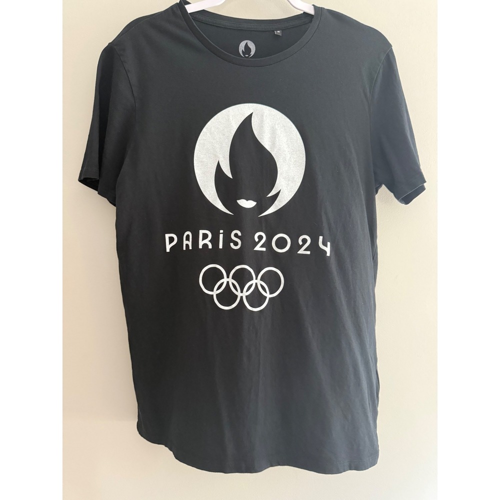 Paris 2024 Olympics T-Shirt Medium‎ Black Graphic Tee Sportswear